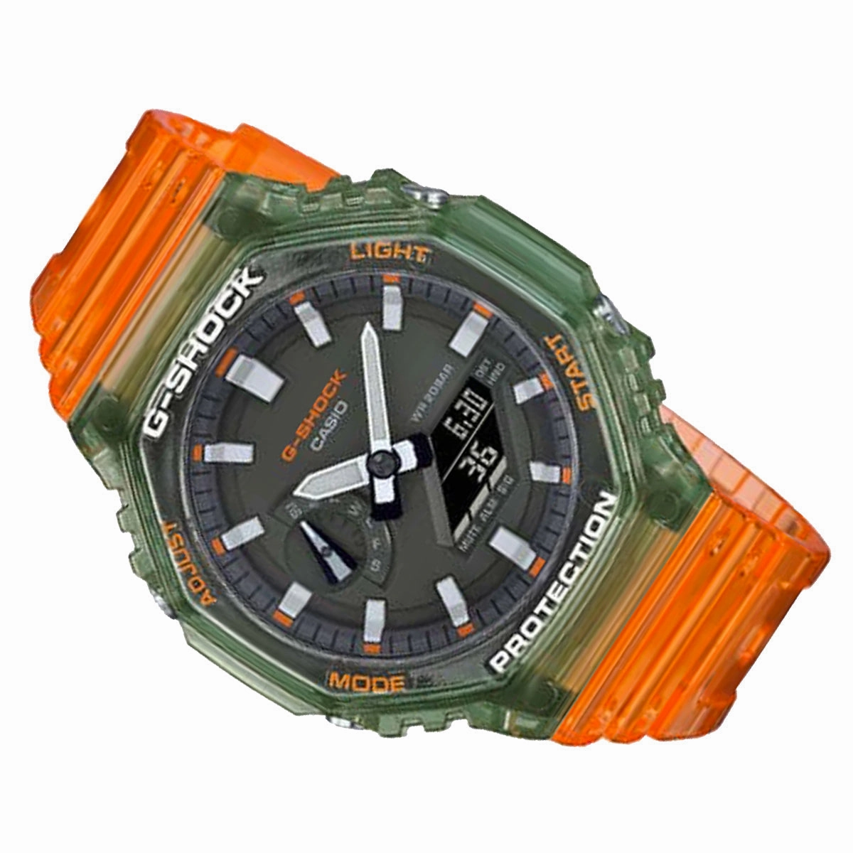 Casio G-shock GA-2100HC-4A Digital Analog Rubber Strap Watch For Men
