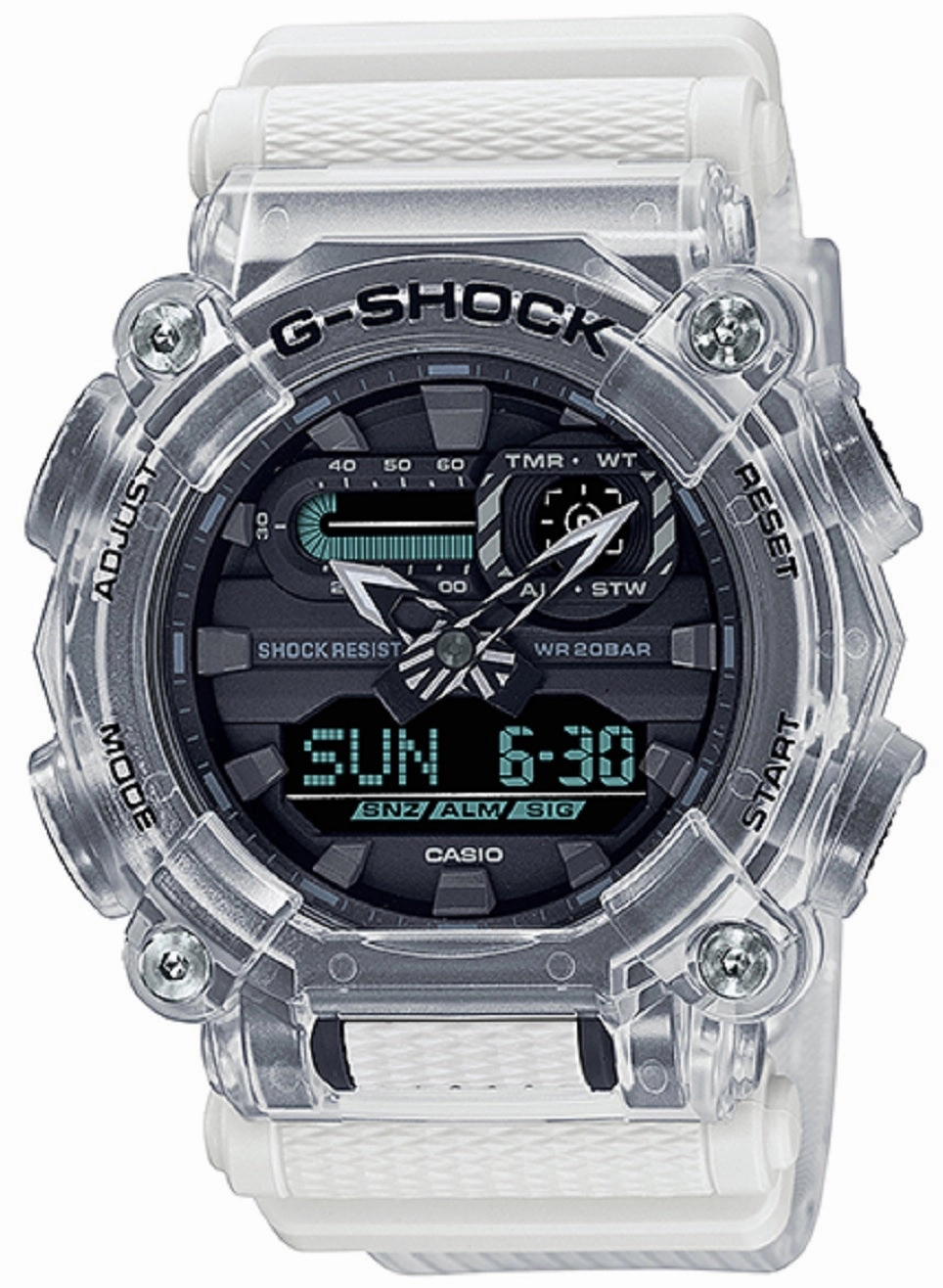 Casio G-shock GA-900SKL-7A Digital Analog Rubber Strap Watch For Men