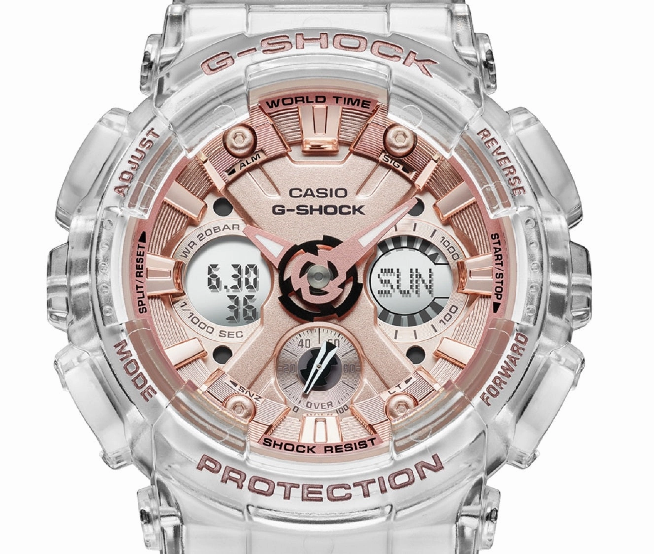 Casio G-shock GMA-S120SR-7A Digital Analog Rubber Strap Watch