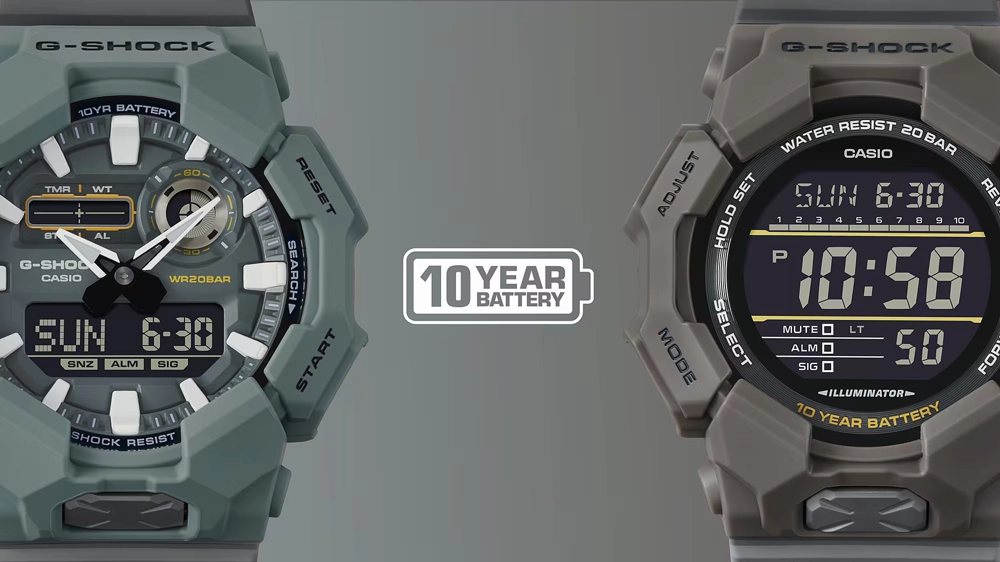 Casio G-SHOCK High-Brightness LED Large Digital Green Watch GD010CE-5