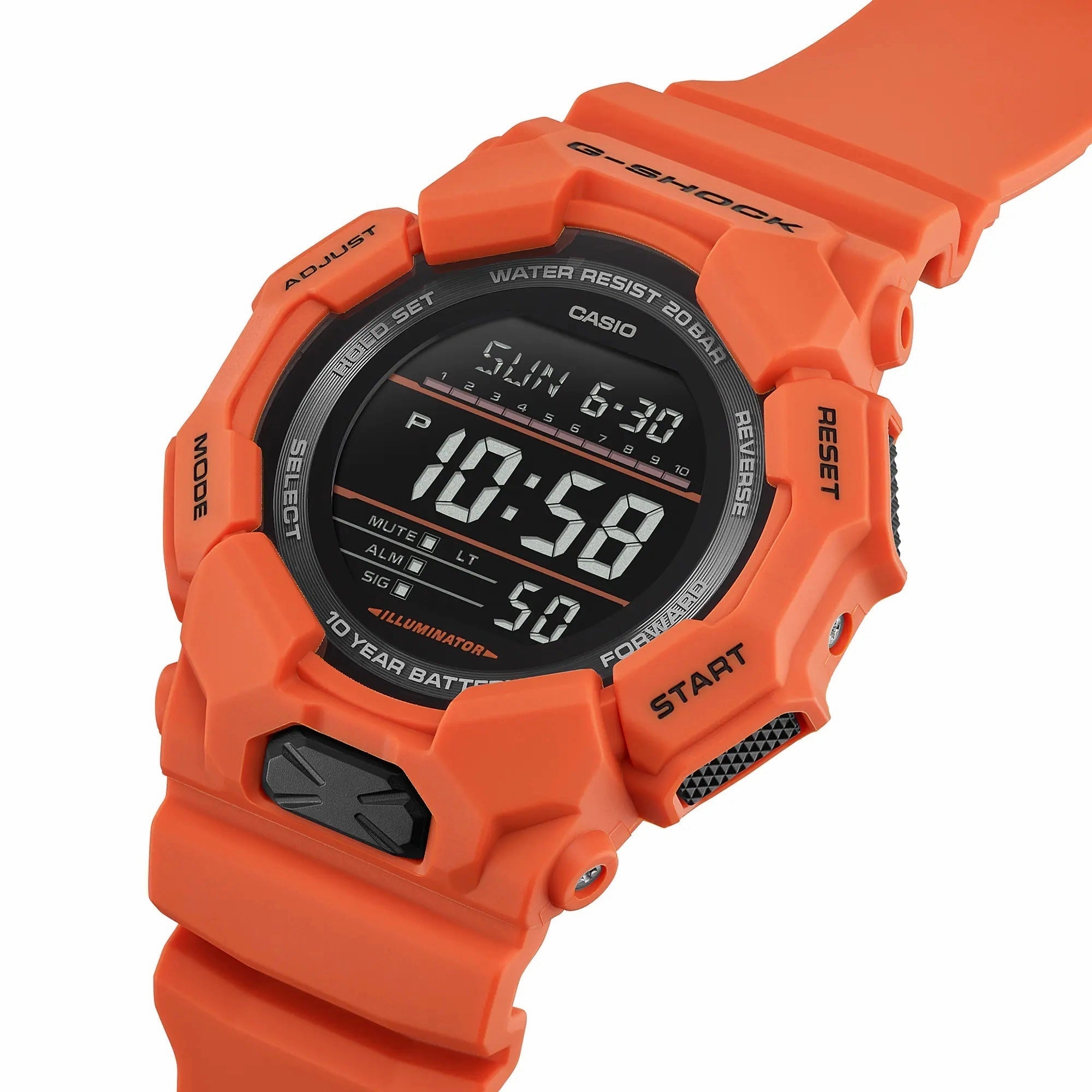Casio G-SHOCK High-Brightness LED Large Digital Orange Watch GD010-4