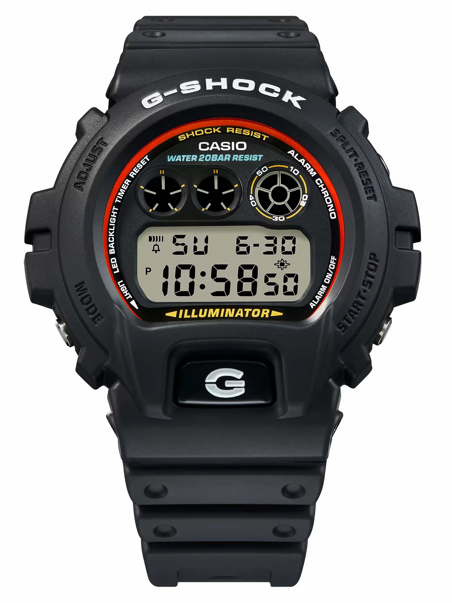 Casio G-Shock ICONIC STYLES Digital Mens Black Watch DW6900RL-1