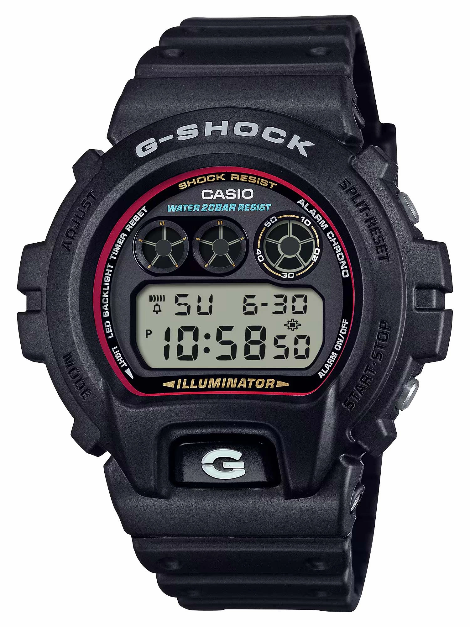 Casio G-Shock ICONIC STYLES Digital Mens Black Watch DW6900RL-1