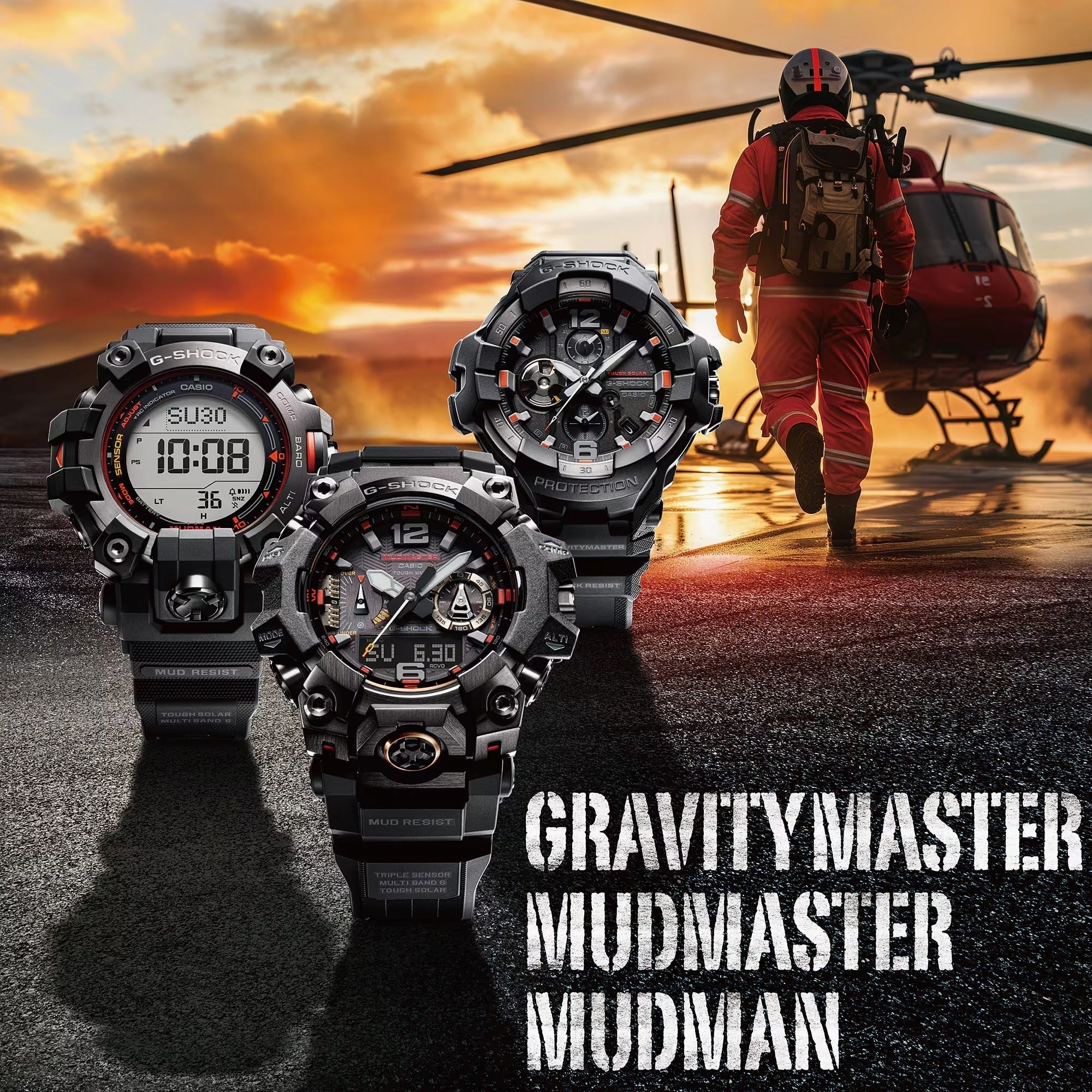 Casio G-Shock Master of G MUDMASTER Emergency Colors Watch GWGB1000EC-1A