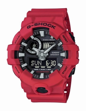 Casio G-Shock Mens Analog/Digital - Red - World Time