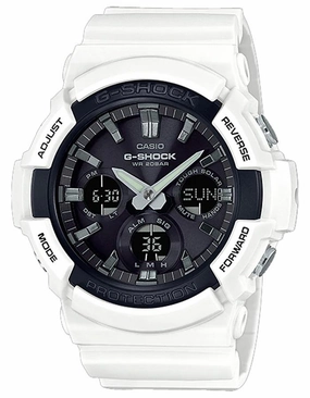 Casio G-Shock Mens GAS100 Series - Analog/Digital -White - World Time