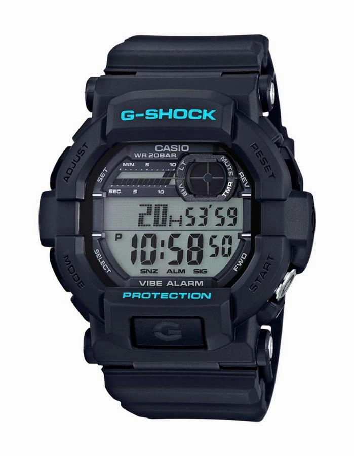 Casio G-Shock Mens Vibration Alarm - Black - Direct Countdown Timer
