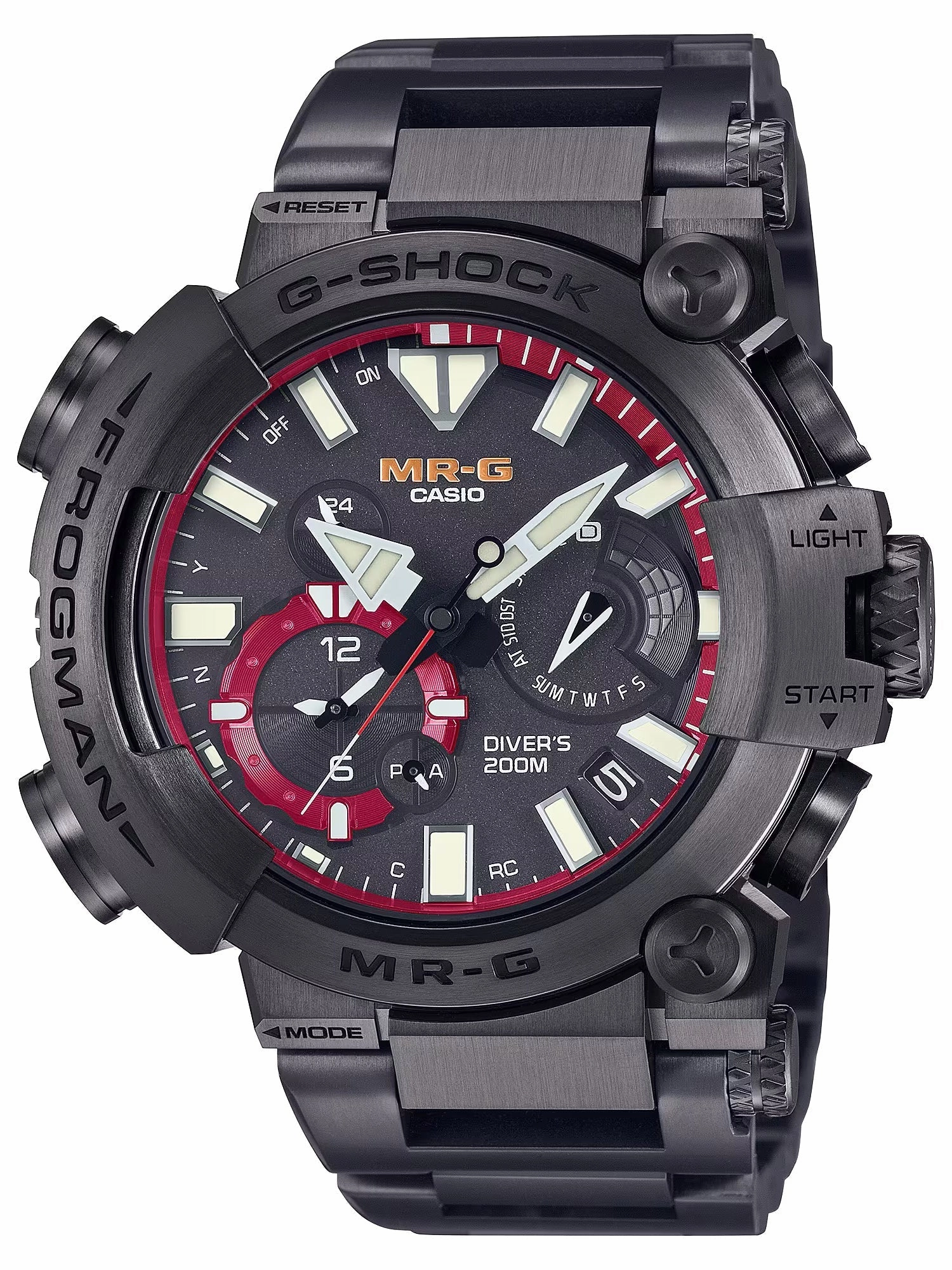 Casio G-Shock MR-G FROGMAN Black/Red Mens Diving Watch MRGBF1000B-1A