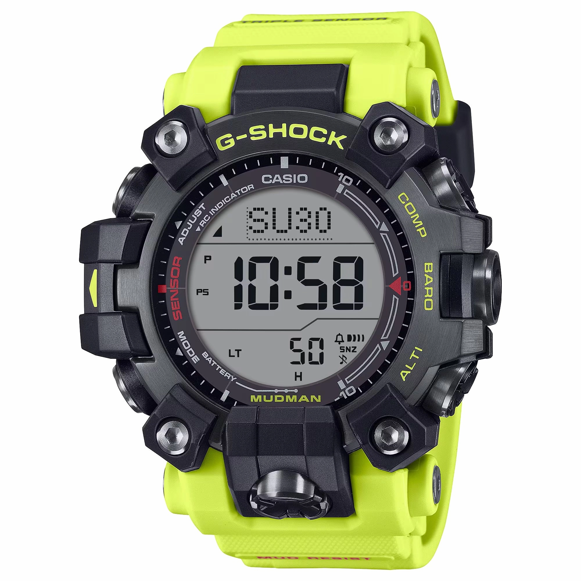 Casio G-Shock MUDMAN RESCUE YELLOW Triple Sensor Mens Watch GW9500MRY1A9