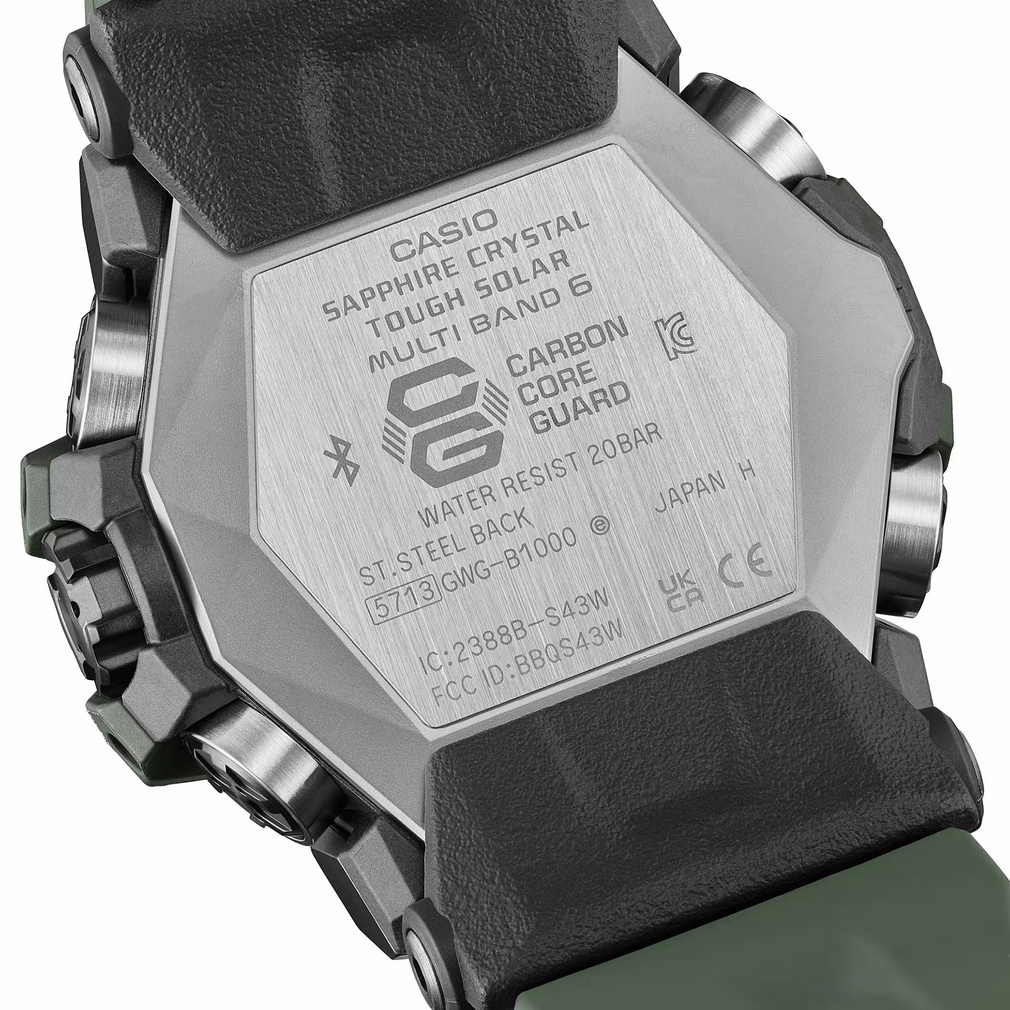 Casio G-Shock MUDMASTER Bluetooth Solar Gray Ion-Plated Mens Watch GWGB1000-3A