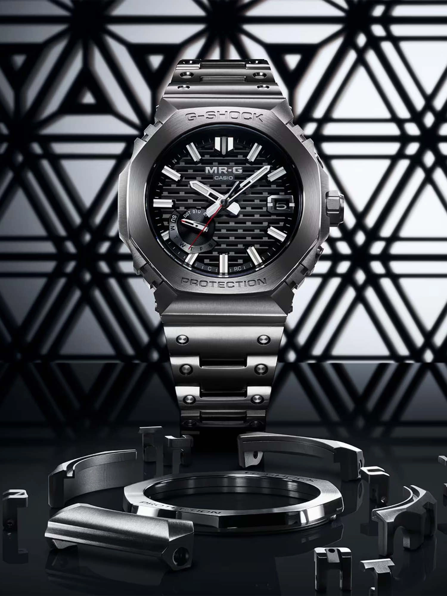 Casio G-Shock Octagonal Slim MRG TITANIUM watch with COBARION Bezel MRGB2100D-1A