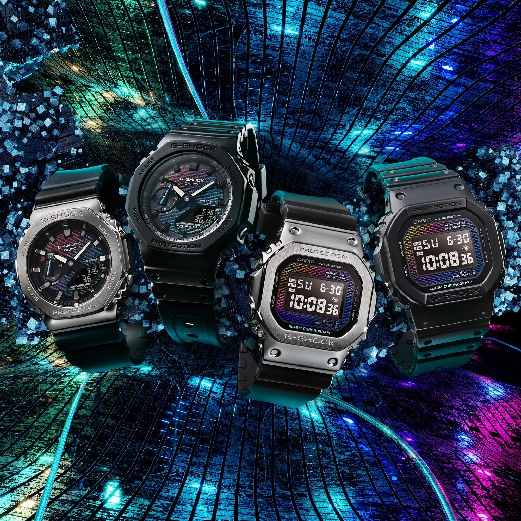Casio G-Shock RAINBOW BRICK Digital Mens Watch DW5600RW-1A