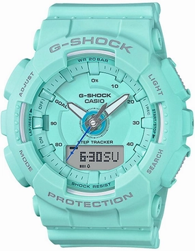 Casio G-Shock S Series Womens - Digital/Analog - Step Counter - Seafoam - 200M