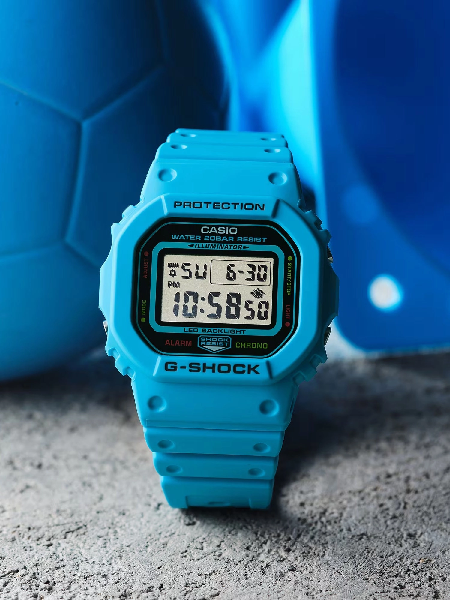 Casio G-Shock TEAM G-SHOCK Series Blue Digital Watch DW5600EP-2