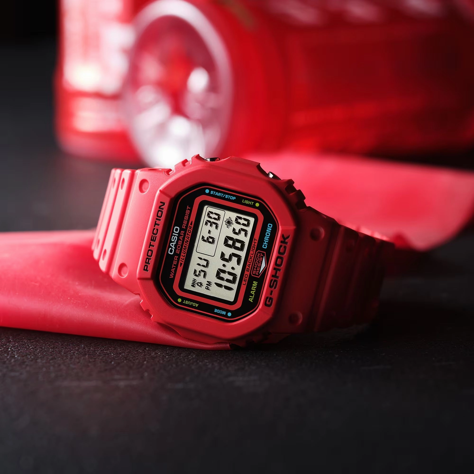 Casio G-Shock TEAM G-SHOCK Series Red Digital Watch DW5600EP-4