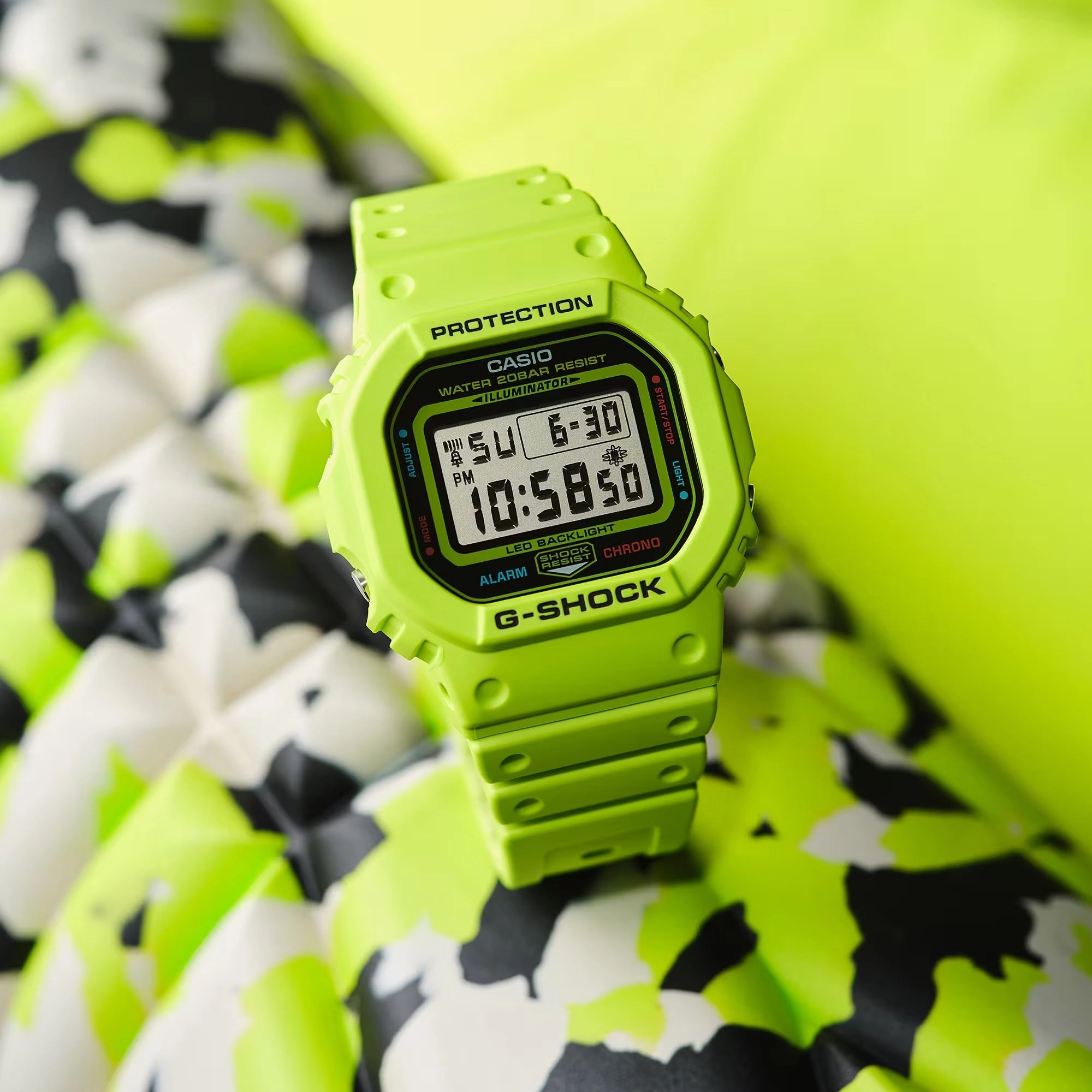 Casio G-Shock TEAM G-SHOCK Series Yellow Digital Watch DW5600EP-9