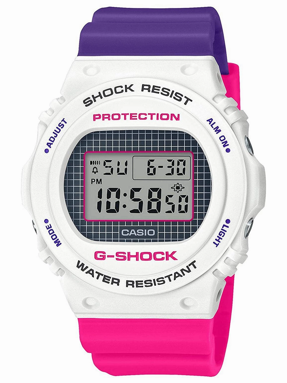 Casio G-Shock THROWBACK COLORS 90s Pink & Purple Digital Watch DW5700THB-7