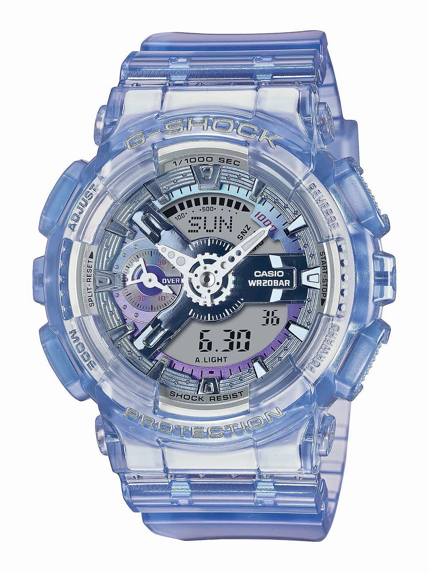 Casio G-Shock VIRTUAL WORLD Womens Purple Ana-Digi Watch GMAS110VW-6A