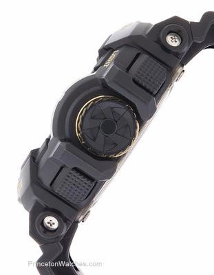 Casio G-Shock Watch - Black Case & Strap - Gold-Tone Accents - 200m - Stopwatch