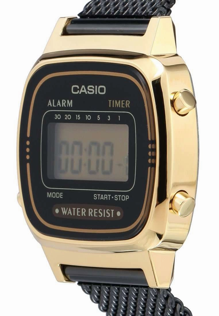 Casio LA670WEMB-1DF Black Mesh Watch for Women