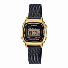 Casio LA670WEMB-1DF Black Mesh Watch for Women