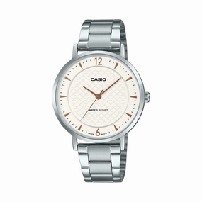 Casio Ladies' Analog Stainless Steel Band Watch LTPVT04D-7A LTP-VT04D-7A