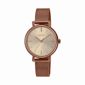 Casio Ladies' Analog Watch LTP2024VMR-9C LTP-2024VMR-9C Bangle Set