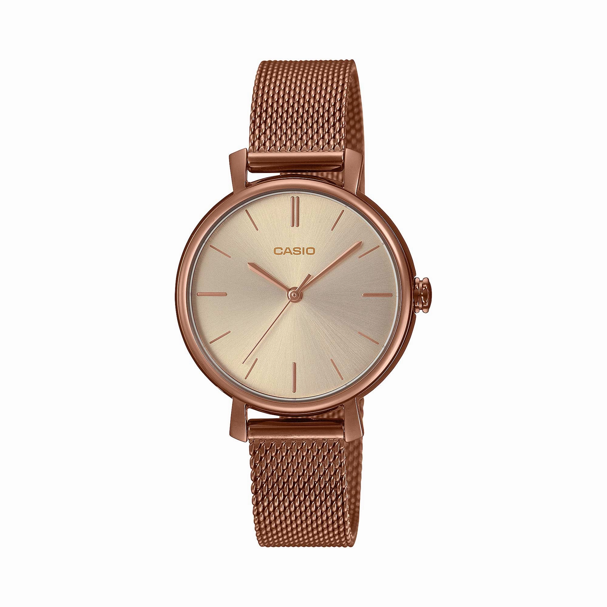 Casio Ladies' Analog Watch LTP2024VMR-9C LTP-2024VMR-9C Bangle Set