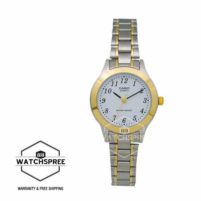 Casio Ladies' Standard Analog Two-Tone Stainless Steel Watch LTP1128G-7B