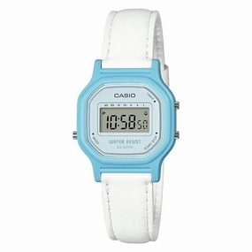 Casio Ladies' Standard Digital White Leather Band Watch LA11WL-2A LA-11WL-2A