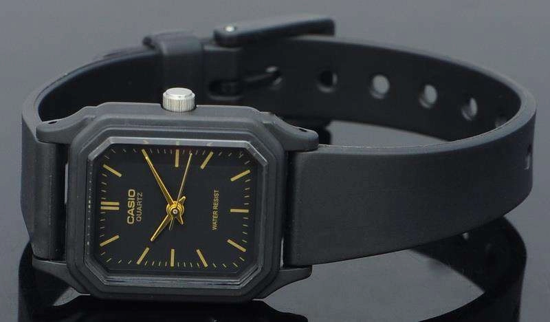 Casio LQ-142-1EDF Black Rubber Strap Watch for Women