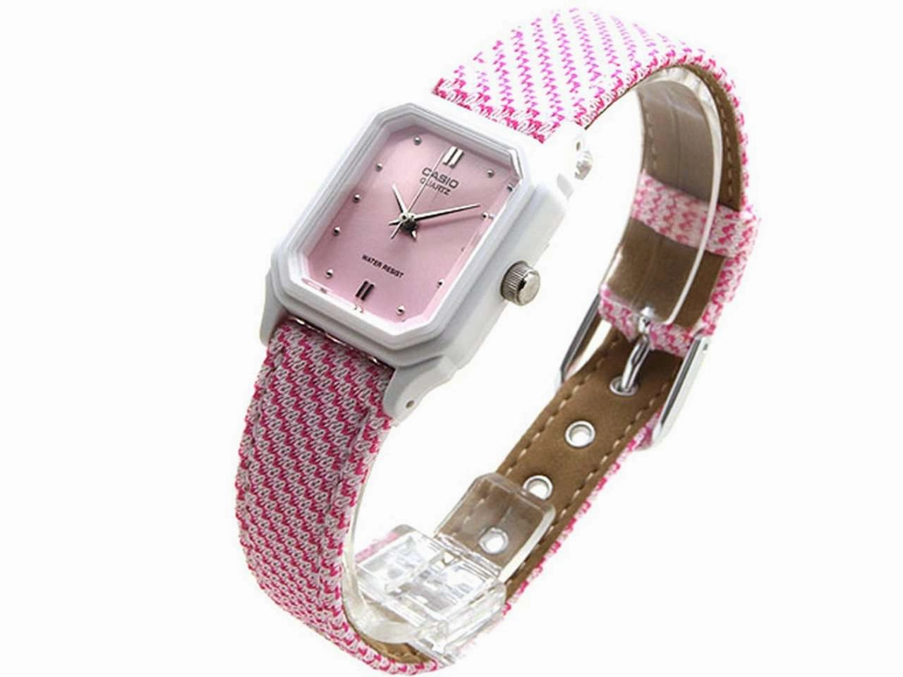 Casio LQ-142LB-4A2DF Pink Leather Strap Watch for Women