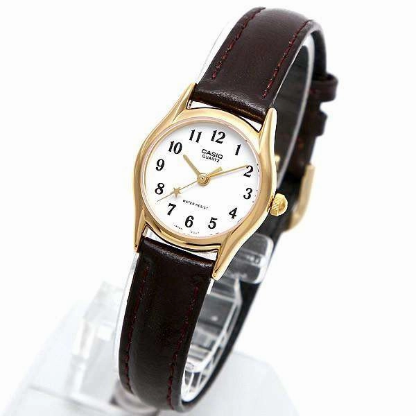 Casio LTP-1094Q-7B4RDF Brown Leather Watch for Women