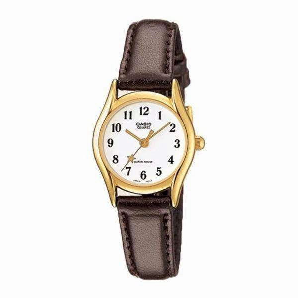 Casio LTP-1094Q-7B4RDF Brown Leather Watch for Women