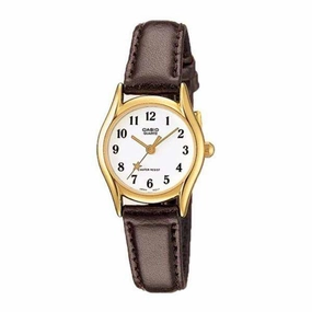 Casio LTP-1094Q-7B4RDF Brown Leather Watch for Women