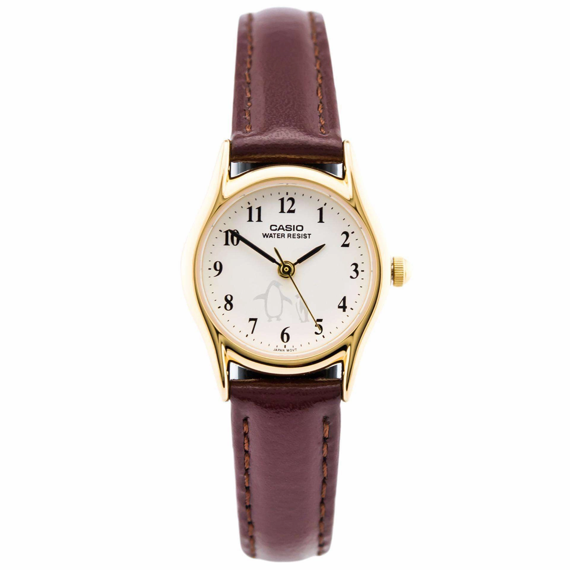 Casio LTP-1094Q-7B6RDF Brown Leather Watch for Women