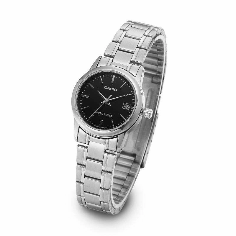 Casio LTP-V002D-1A Silver Stainless Steel Strap Watch for Women