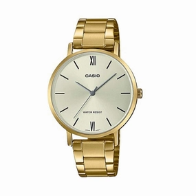 Casio LTP-VT01G-9B Gold Stainless Strap for Women