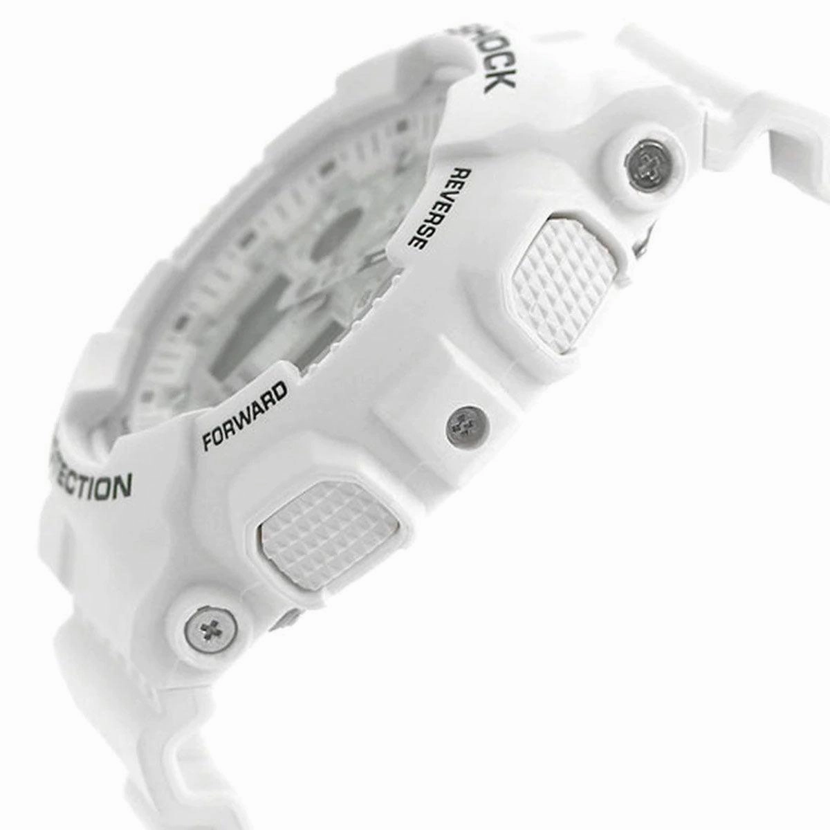 Casio Men's Ana-Digi Watch - G-Shock White Resin Strap | GA100MW-7A