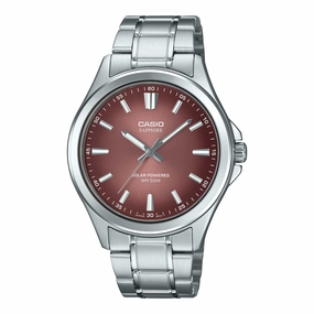 Casio Men's Analog Solar Stainless Steel Band Watch MTSRS100D-5A MTS-RS100D-5A