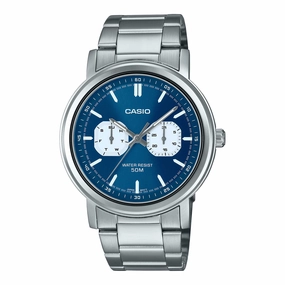 Casio Men's Analog Stainless Steel Band Watch MTPE335D-2E1 MTP-E335D-2E1