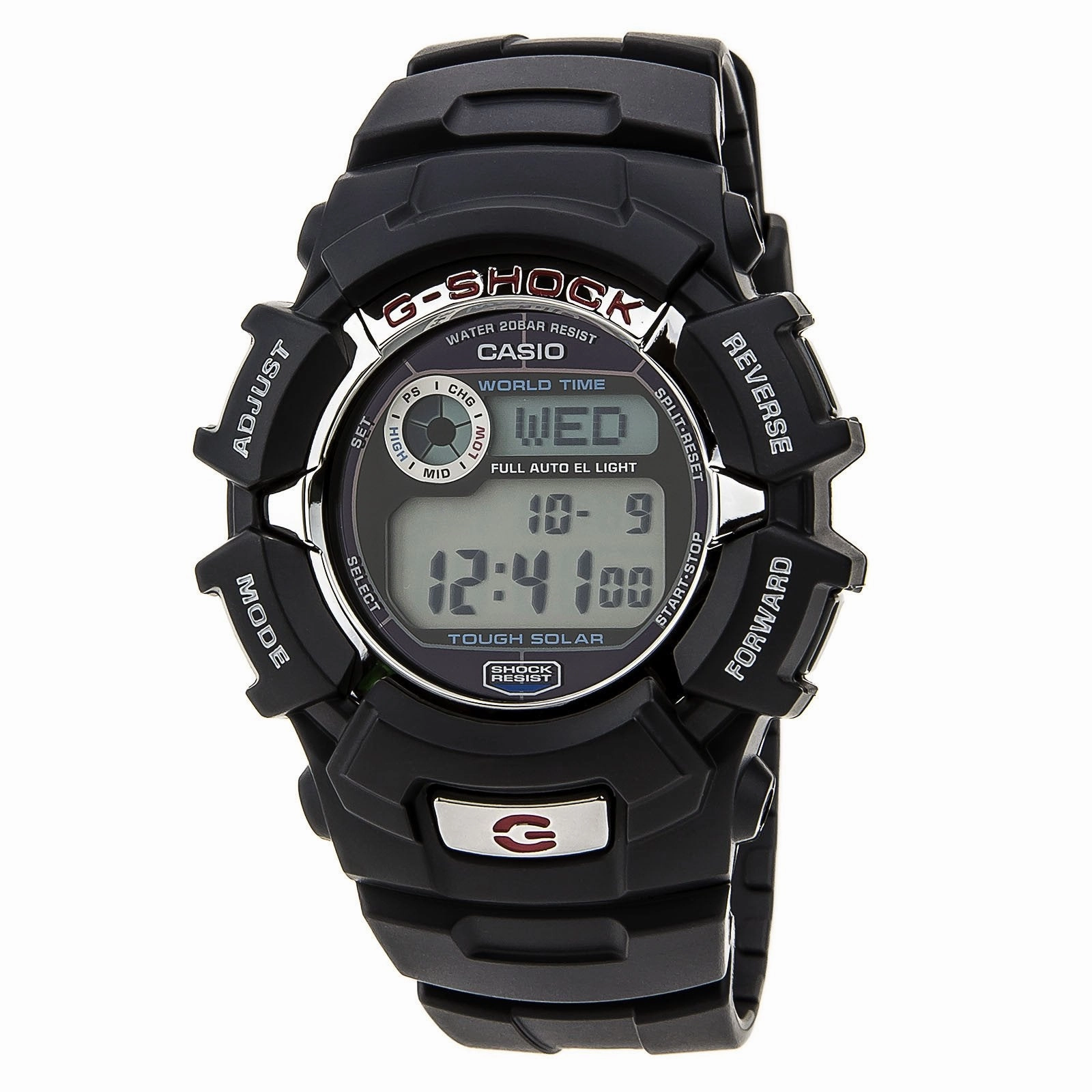 Casio Men's G-Shock Alarm World Time Solar Power Watch | G2310R-1