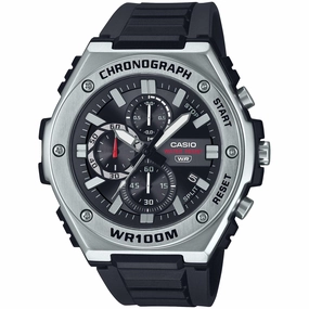 Casio Men's Watch - Chronograph Quartz Black Dial Resin Strap | MWA300H-1A