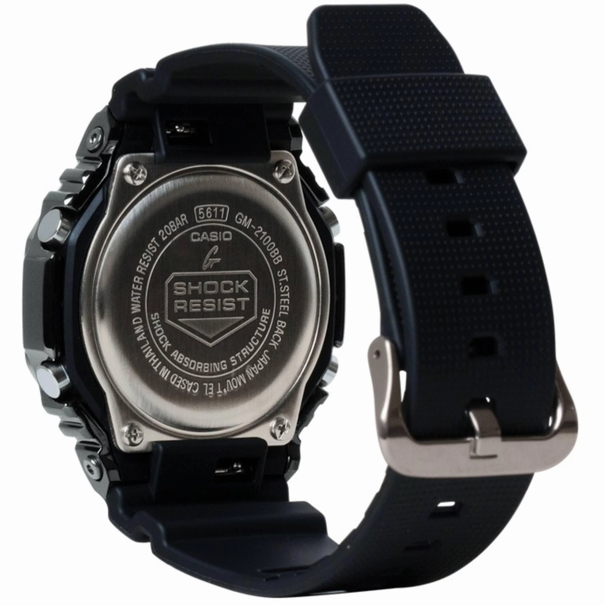Casio Men's Watch - G-Shock Black Analog-Digital Dial Strap World Time | GM2100BB-1A