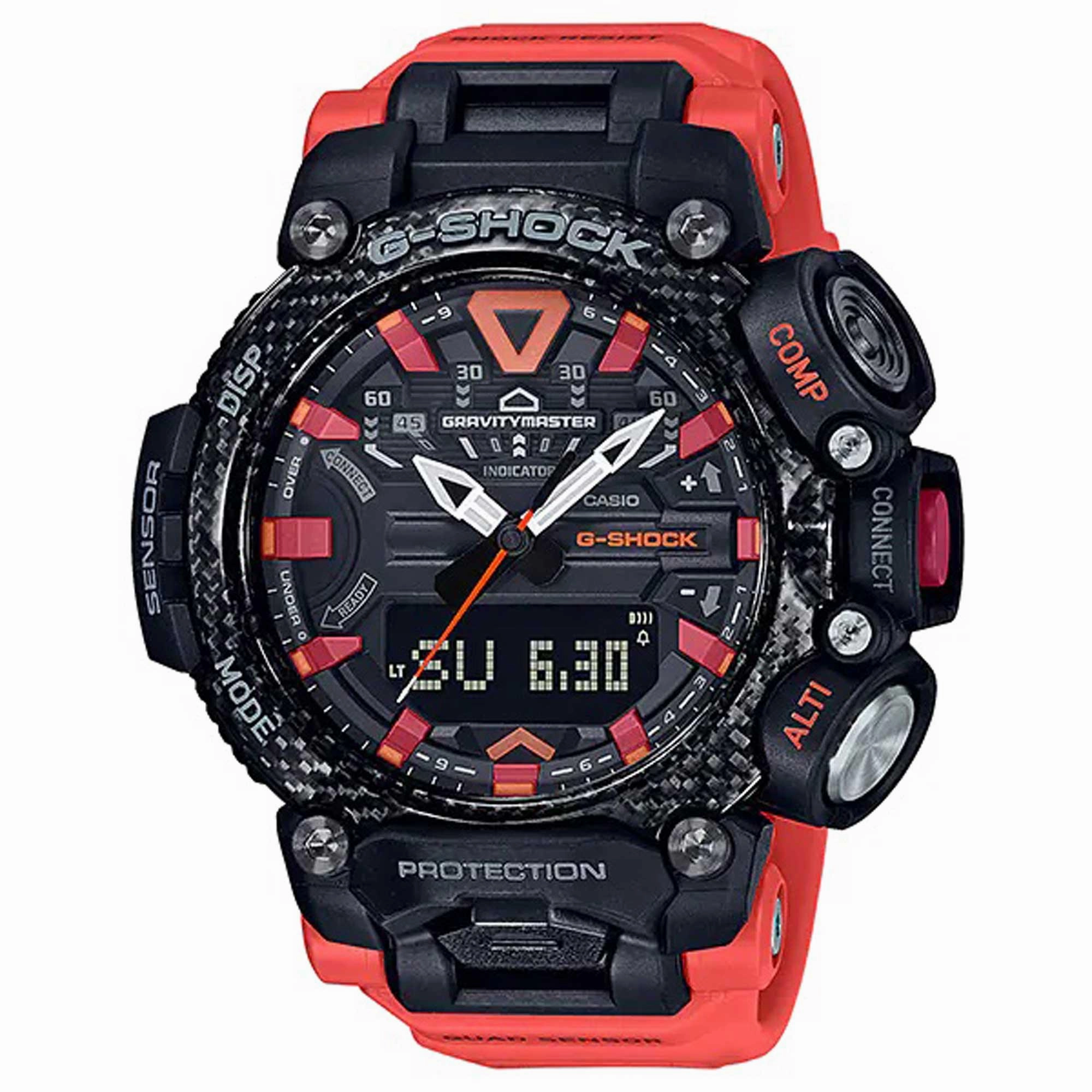 Casio Men's Watch - G-Shock Gravitymaster Black Ana-Digi Dial Resin Strap | GRB200-1A9
