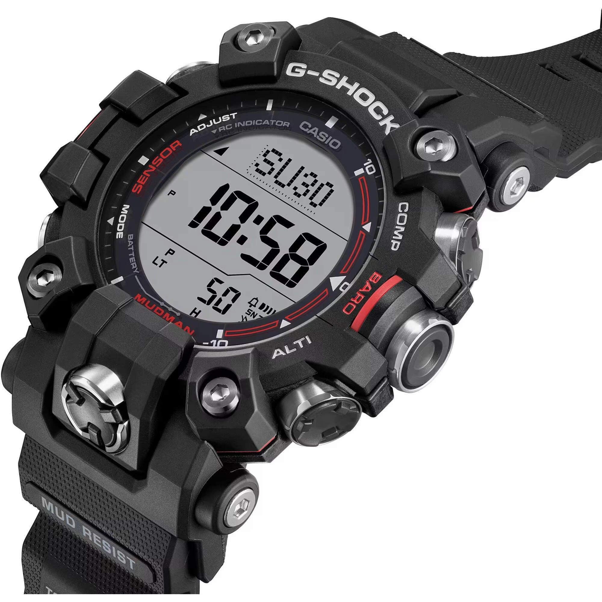 Casio Men's Watch - G-Shock Master of G Mudman Black and Grey Dial Strap | GW9500-1