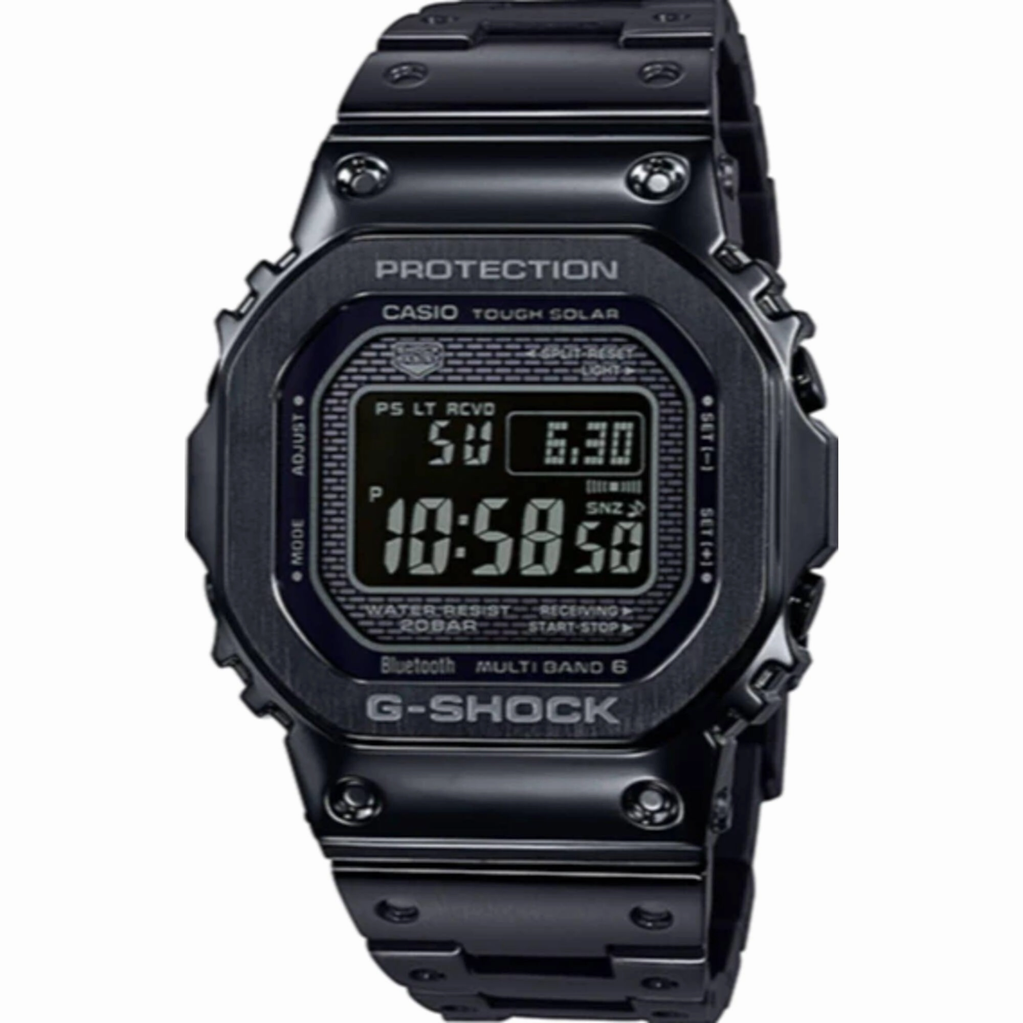 Casio Men's Watch - G-Shock World Time Black Dial Bracelet Digital | GMW-B5000GD-1CR