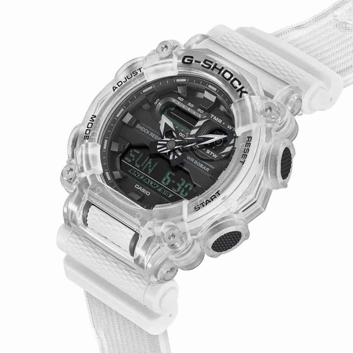 Casio Men's Watch - Sound Wave Alarm Black Analog Digital Dial Strap | GA900SKL-7A
