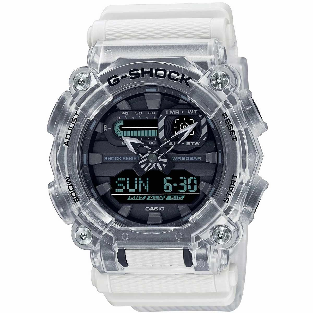 Casio Men's Watch - Sound Wave Alarm Black Analog Digital Dial Strap | GA900SKL-7A