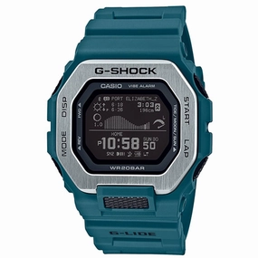 Casio Men's Watch G-Shock G-Lide World Time Blue Resin Strap Digital GBX100-2